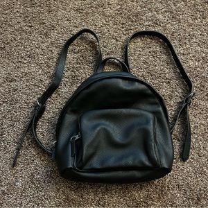 Leather mini backpack